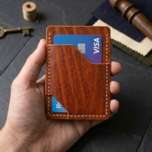 Porte-cartes en cuir Fabrication artisanale française - Brocard Leather Goods