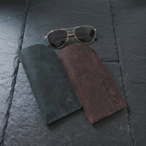 Étui à lunettes - Vintage - Cuir Vieilli