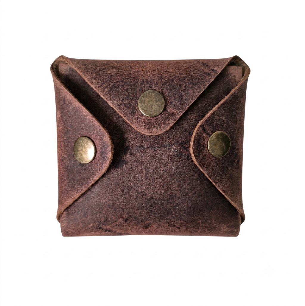Étui Écouteurs en Cuir Vintage | Porte-monnaie & Câbles