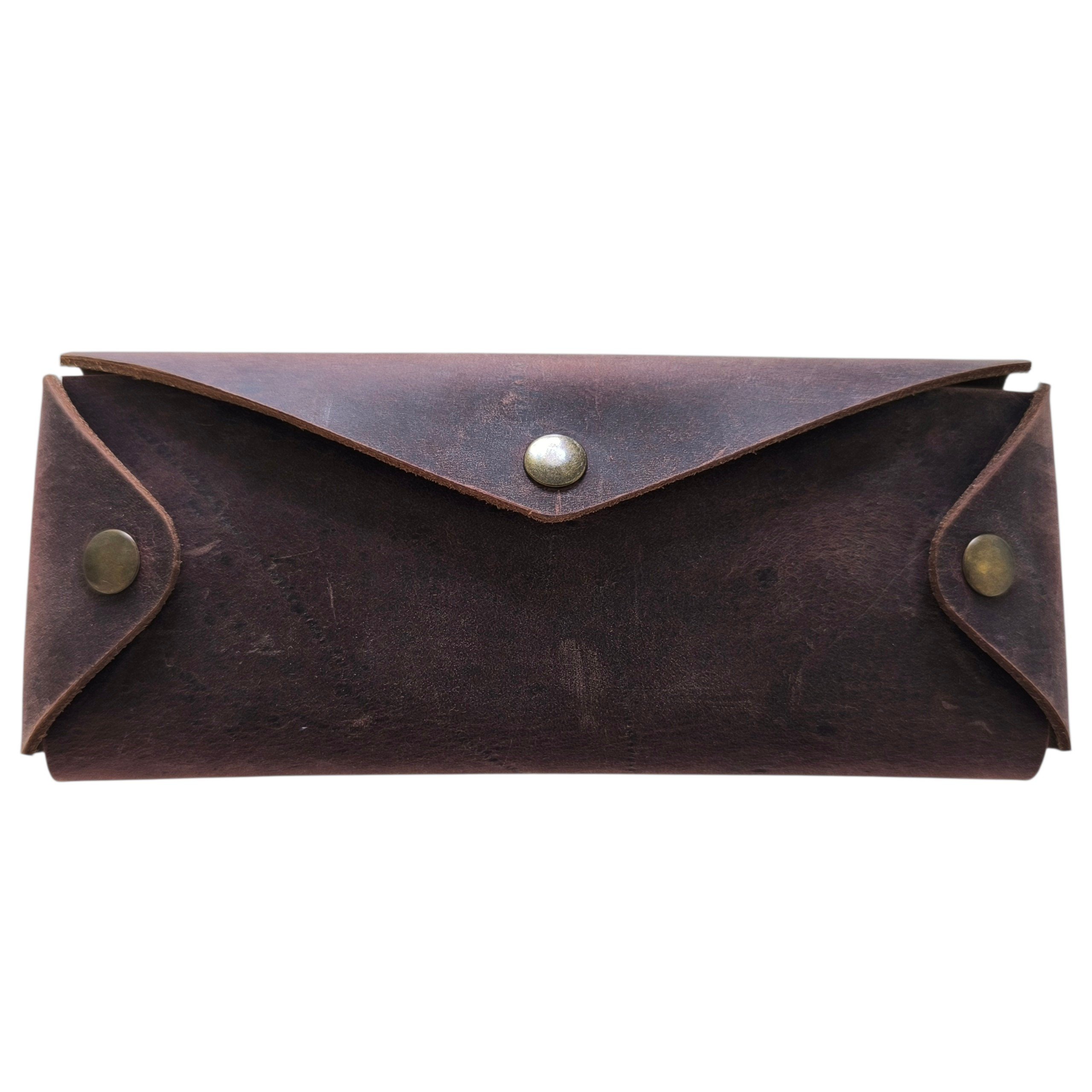 Étui à lunettes en cuir vintage – Image 2