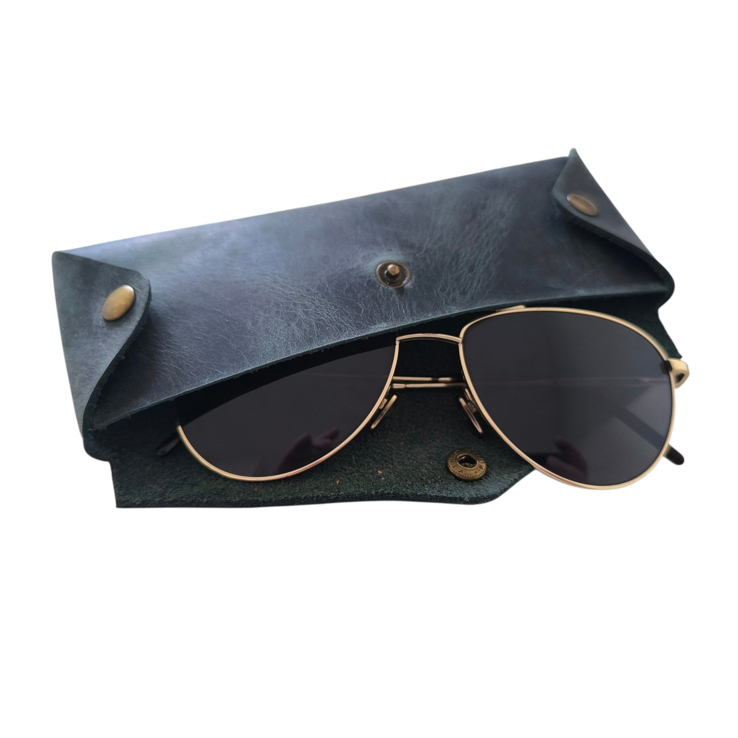Étui à lunettes en cuir vintage – Image 6